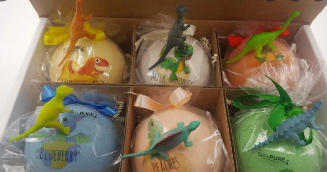 Conjuntos de Fizzer de Banho de Ovo de Dinossauros por atacado de clientes americanos