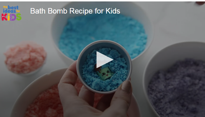 Receita de bomba de banho homdmada para crianças