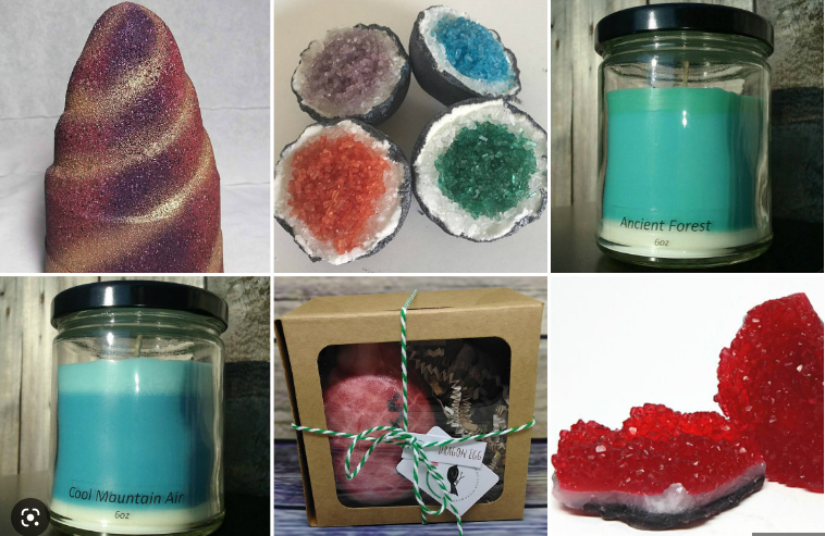 Bombas de banho de cristal com velas de aroma de pedidos de clientes americanos