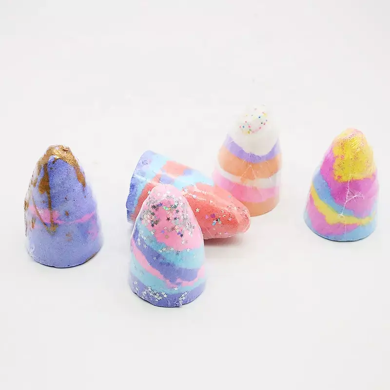 Bombas de banho de cocô de unicórnio