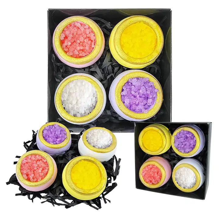 Conjunto de bombas de banho de cristal vegan