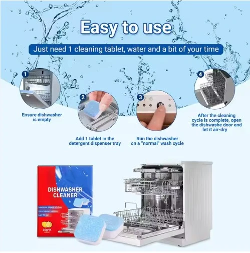 Pastilhas de Limpeza para Máquina de Lavar Loiça Ecológicas para Remover Odores - Image 4
