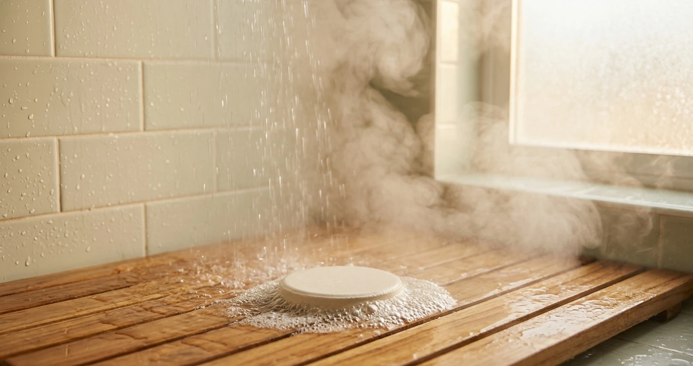 Shower steamers in the bathroom