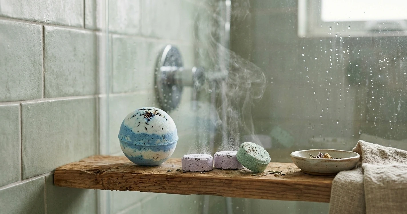 bath bomb and shower steamers