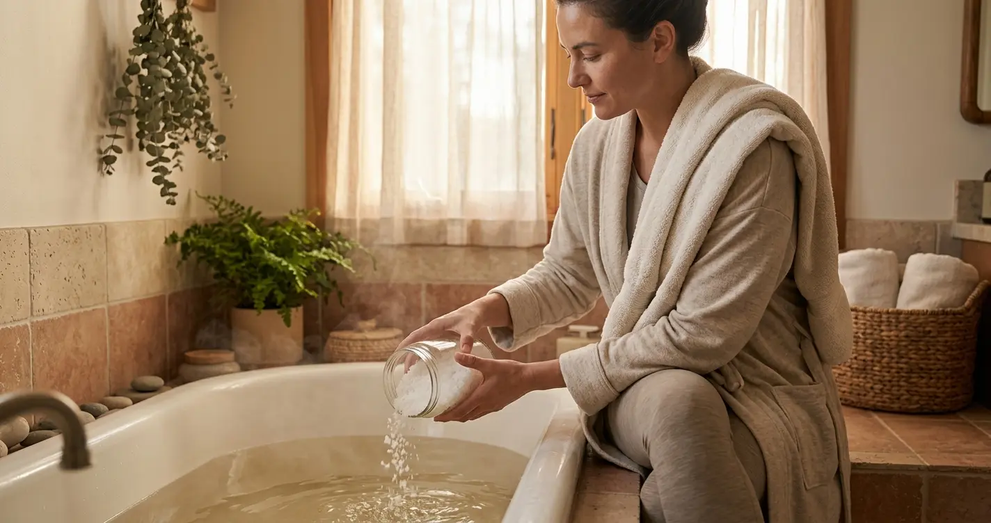 Take an Epsom salt bath here