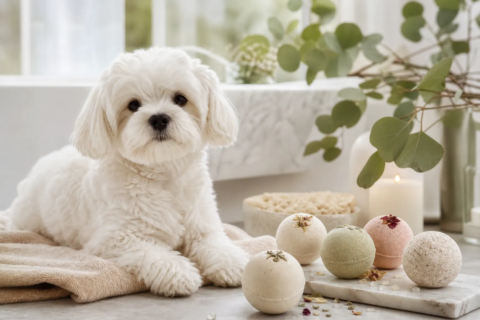 Os cães podem usar bombas de banho?