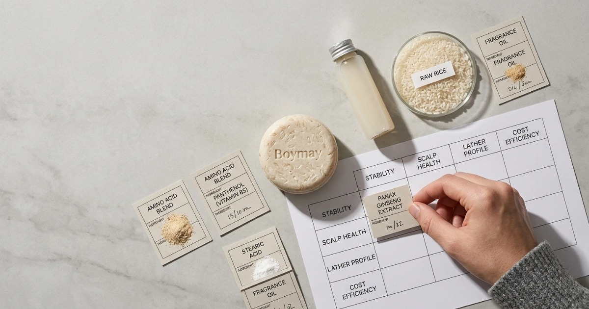 Principais fatores a considerar ao desenvolver uma barra de shampoo de água de arroz de marca própria